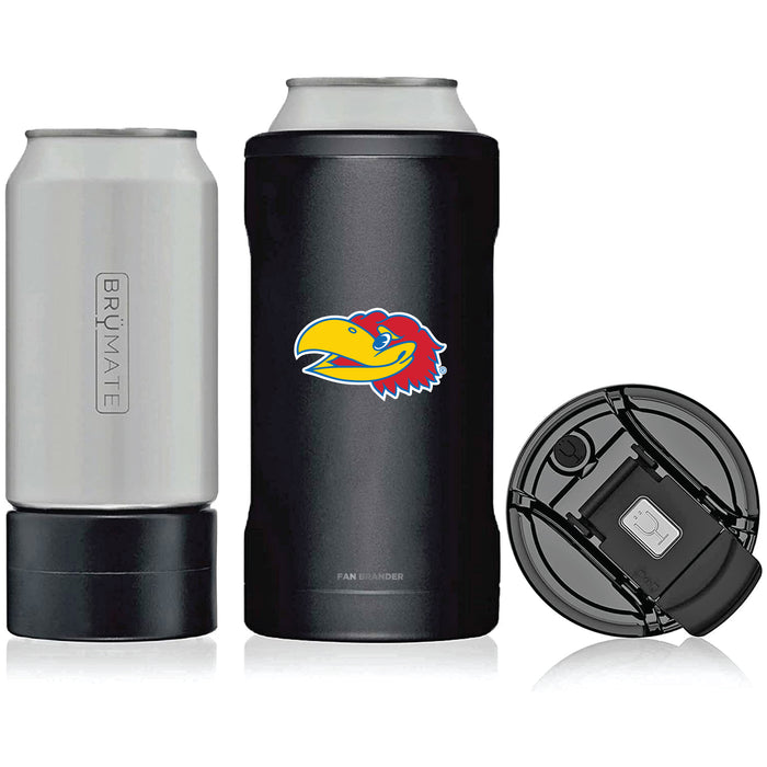 BruMate Hopsulator Trio 3-in-1 Insulated Can Cooler with Kansas Jayhawks Secondary Logo