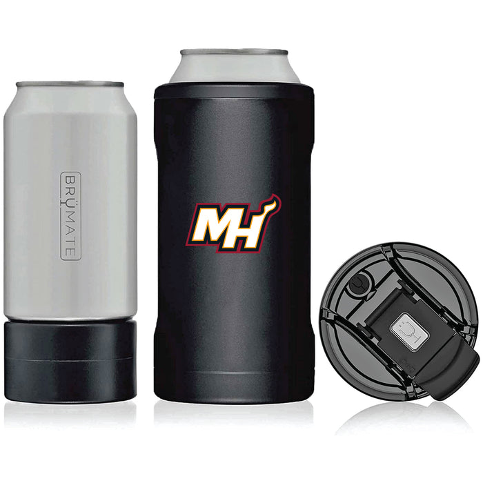 BruMate Hopsulator Trio 3-in-1 Insulated Can Cooler with Miami Heat Secondary Logo