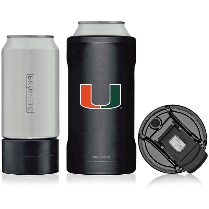 BruMate Hopsulator Trio 3-in-1 Insulated Can Cooler with Miami Hurricanes Primary Logo