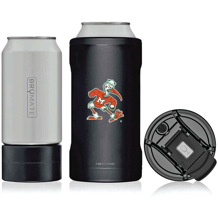 BruMate Hopsulator Trio 3-in-1 Insulated Can Cooler with Miami Hurricanes Secondary Logo
