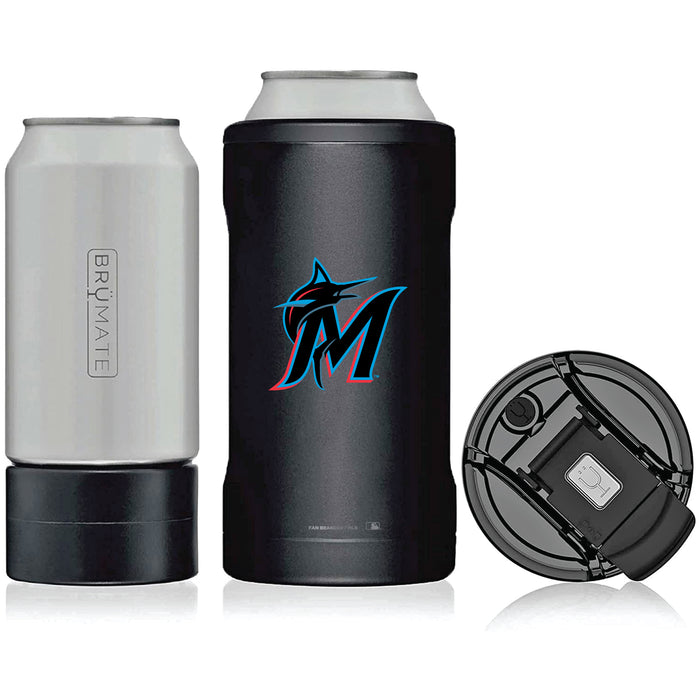 BruMate Hopsulator Trio 3-in-1 Insulated Can Cooler with Miami Marlins Secondary Logo