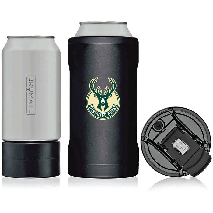 BruMate Hopsulator Trio 3-in-1 Insulated Can Cooler with Milwaukee Bucks Primary Logo