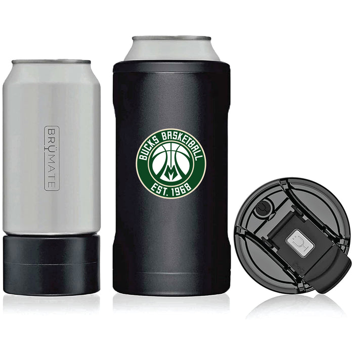 BruMate Hopsulator Trio 3-in-1 Insulated Can Cooler with Milwaukee Bucks Secondary Logo