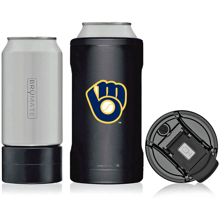 BruMate Hopsulator Trio 3-in-1 Insulated Can Cooler with Milwaukee Brewers Secondary Logo