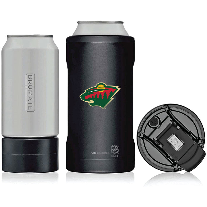 BruMate Hopsulator Trio 3-in-1 Insulated Can Cooler with Minnesota Wild Primary Logo