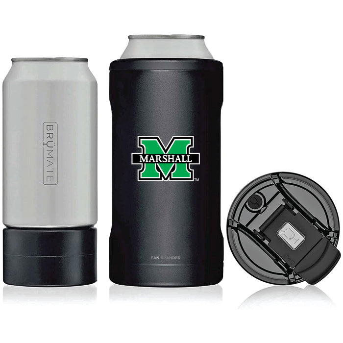 BruMate Hopsulator Trio 3-in-1 Insulated Can Cooler with Marshall Thundering Herd Primary Logo