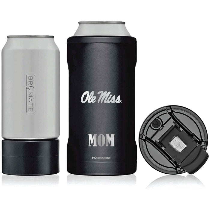 BruMate Hopsulator Trio 3-in-1 Insulated Can Cooler with Mississippi Ole Miss Primary Logo