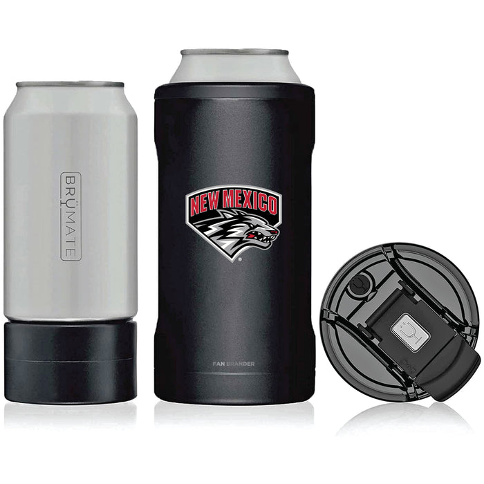 BruMate Hopsulator Trio 3-in-1 Insulated Can Cooler with New Mexico Lobos Secondary Logo
