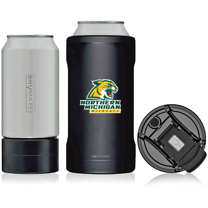 BruMate Hopsulator Trio 3-in-1 Insulated Can Cooler with Northern Michigan University Wildcats Primary Logo