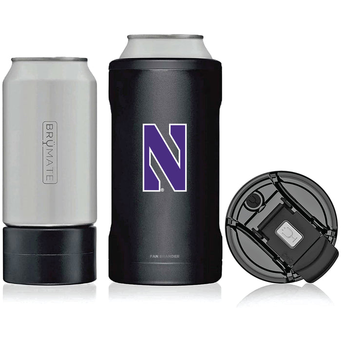 BruMate Hopsulator Trio 3-in-1 Insulated Can Cooler with Northwestern Wildcats Primary Logo