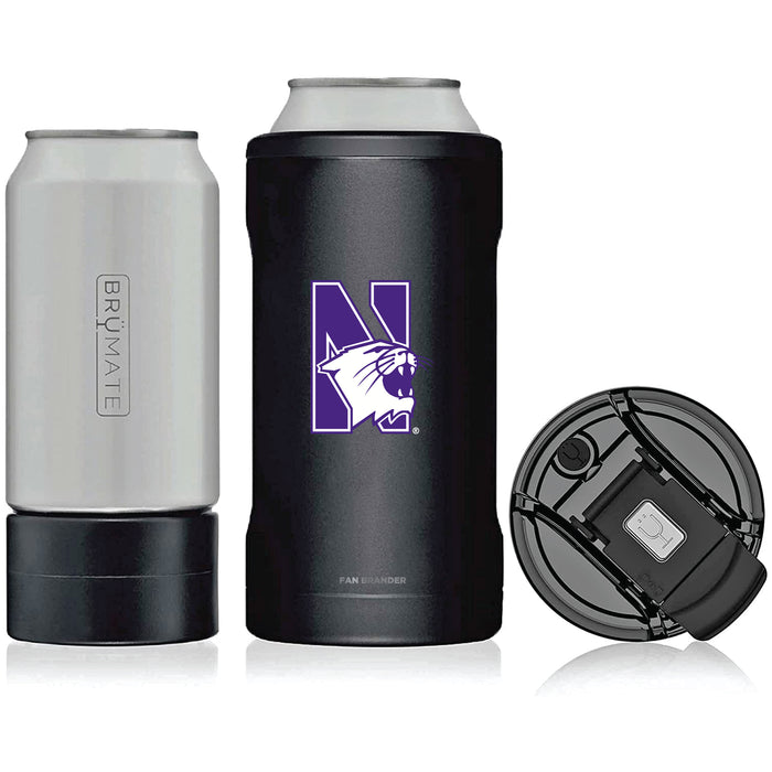 BruMate Hopsulator Trio 3-in-1 Insulated Can Cooler with Northwestern Wildcats Secondary Logo