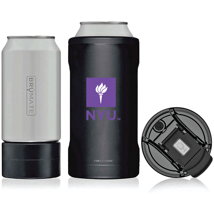 BruMate Hopsulator Trio 3-in-1 Insulated Can Cooler with NYU Primary Logo