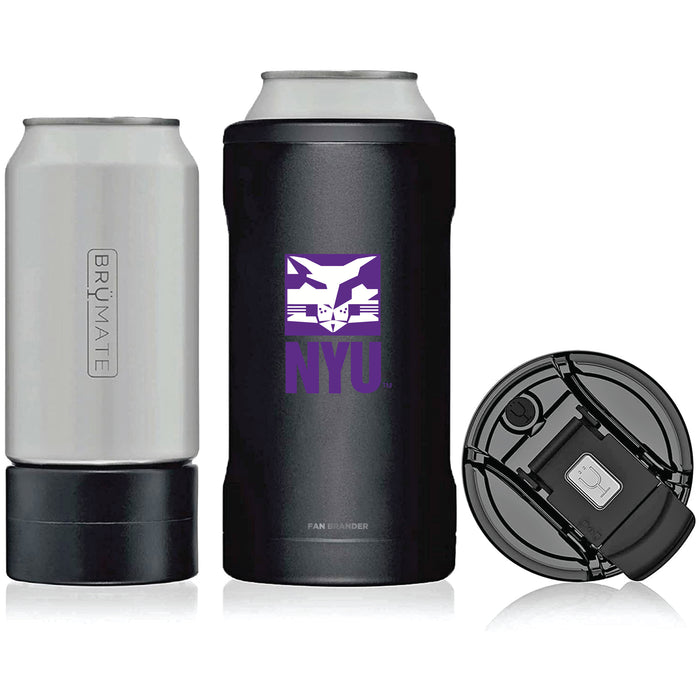 BruMate Hopsulator Trio 3-in-1 Insulated Can Cooler with NYU Secondary Logo