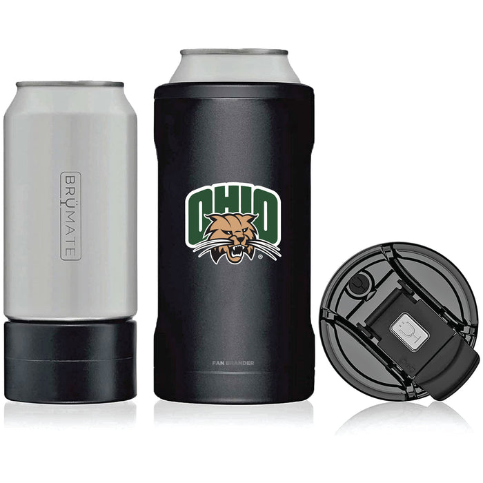 BruMate Hopsulator Trio 3-in-1 Insulated Can Cooler with Ohio University Bobcats Primary Logo