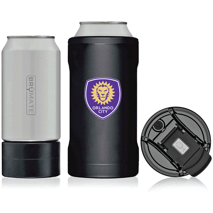 BruMate Hopsulator Trio 3-in-1 Insulated Can Cooler with Orlando City SC Primary Logo