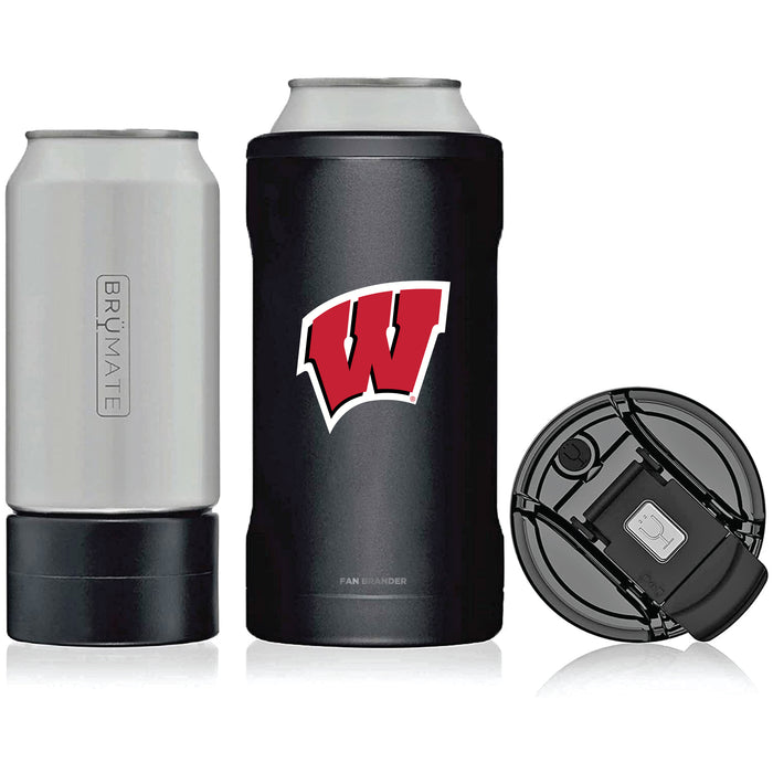 BruMate Hopsulator Trio 3-in-1 Insulated Can Cooler with Wisconsin Badgers Primary Logo