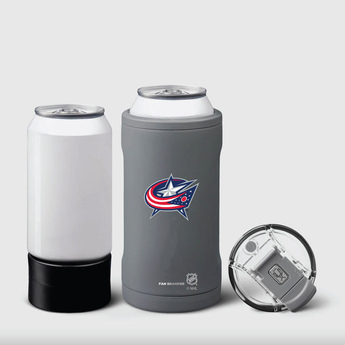 BruMate Hopsulator Trio 3-in-1 Insulated Can Cooler with Columbus Blue Jackets Primary Logo