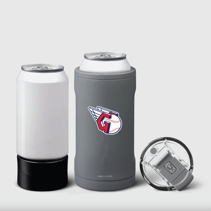 BruMate Hopsulator Trio 3-in-1 Insulated Can Cooler with Cleveland Guardians Primary Logo