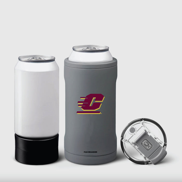 BruMate Hopsulator Trio 3-in-1 Insulated Can Cooler with Central Michigan Chippewas Primary Logo