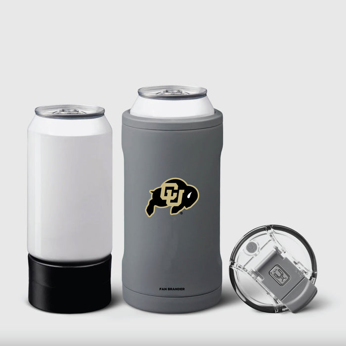 BruMate Hopsulator Trio 3-in-1 Insulated Can Cooler with Colorado Buffaloes Primary Logo