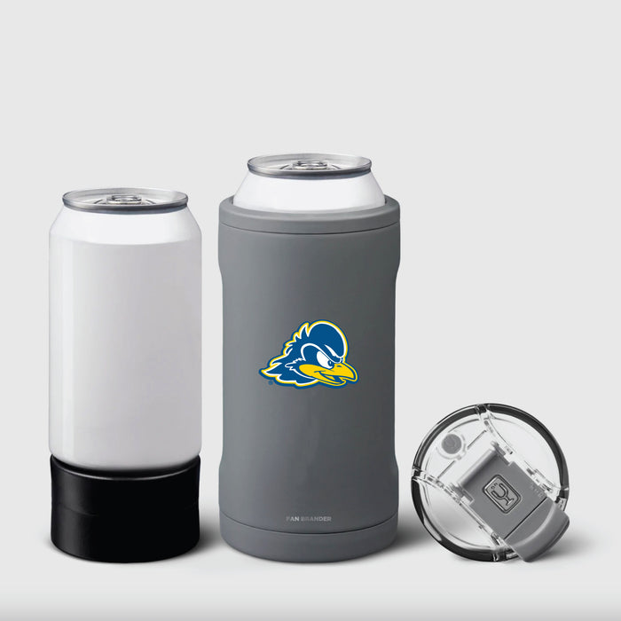 BruMate Hopsulator Trio 3-in-1 Insulated Can Cooler with Delaware Fightin' Blue Hens Primary Logo