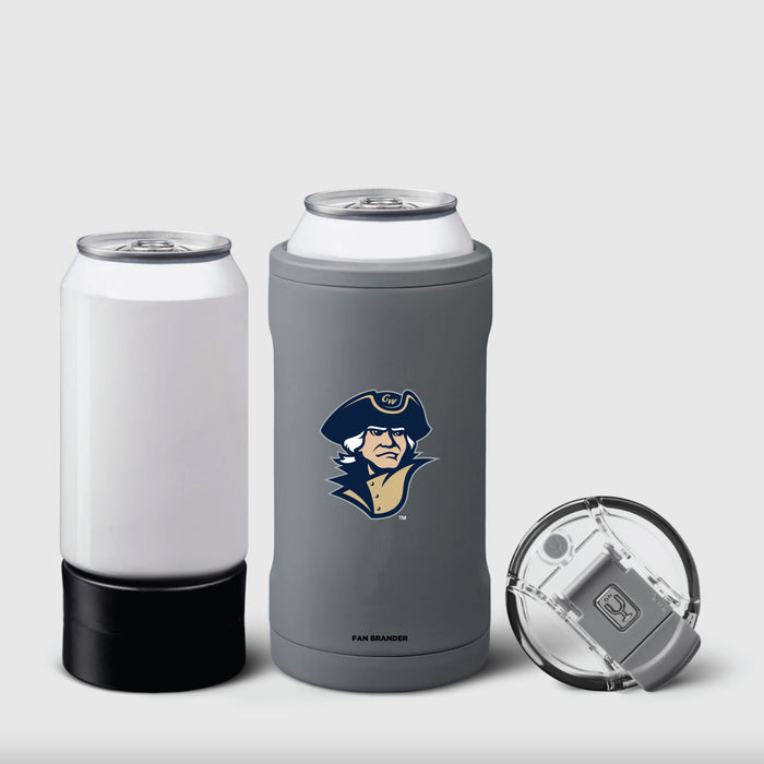 BruMate Hopsulator Trio 3-in-1 Insulated Can Cooler with George Washington Colonials Secondary Logo