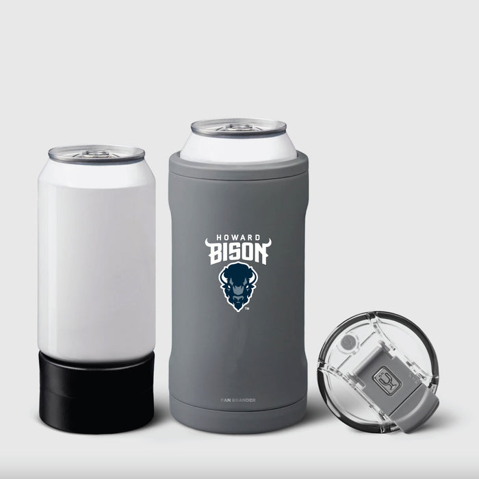 BruMate Hopsulator Trio 3-in-1 Insulated Can Cooler with Howard Bison Primary Logo