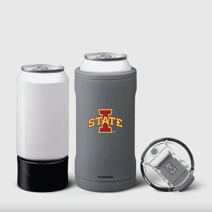 BruMate Hopsulator Trio 3-in-1 Insulated Can Cooler with Iowa State Cyclones Primary Logo