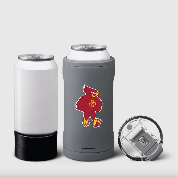 BruMate Hopsulator Trio 3-in-1 Insulated Can Cooler with Iowa State Cyclones Secondary Logo