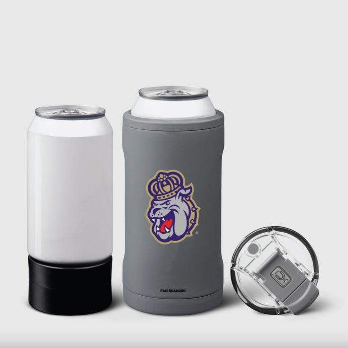 BruMate Hopsulator Trio 3-in-1 Insulated Can Cooler with James Madison Dukes Secondary Logo