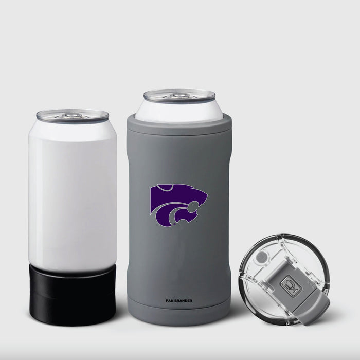 BruMate Hopsulator Trio 3-in-1 Insulated Can Cooler with Kansas State Wildcats Primary Logo