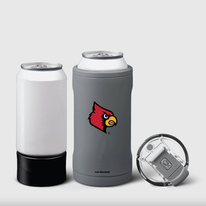 BruMate Hopsulator Trio 3-in-1 Insulated Can Cooler with Louisville Cardinals Primary Logo