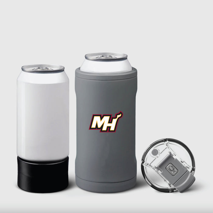 BruMate Hopsulator Trio 3-in-1 Insulated Can Cooler with Miami Heat Secondary Logo