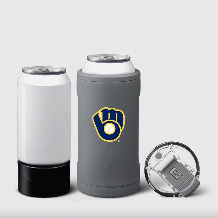 BruMate Hopsulator Trio 3-in-1 Insulated Can Cooler with Milwaukee Brewers Secondary Logo
