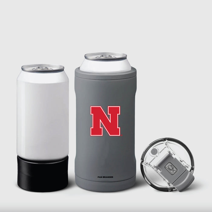BruMate Hopsulator Trio 3-in-1 Insulated Can Cooler with Nebraska Cornhuskers Primary Logo