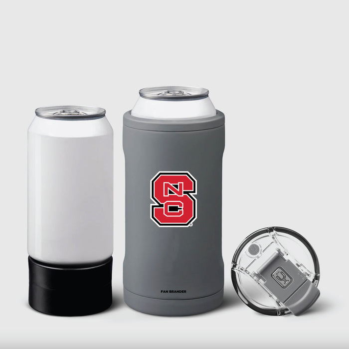 BruMate Hopsulator Trio 3-in-1 Insulated Can Cooler with NC State Wolfpack Primary Logo