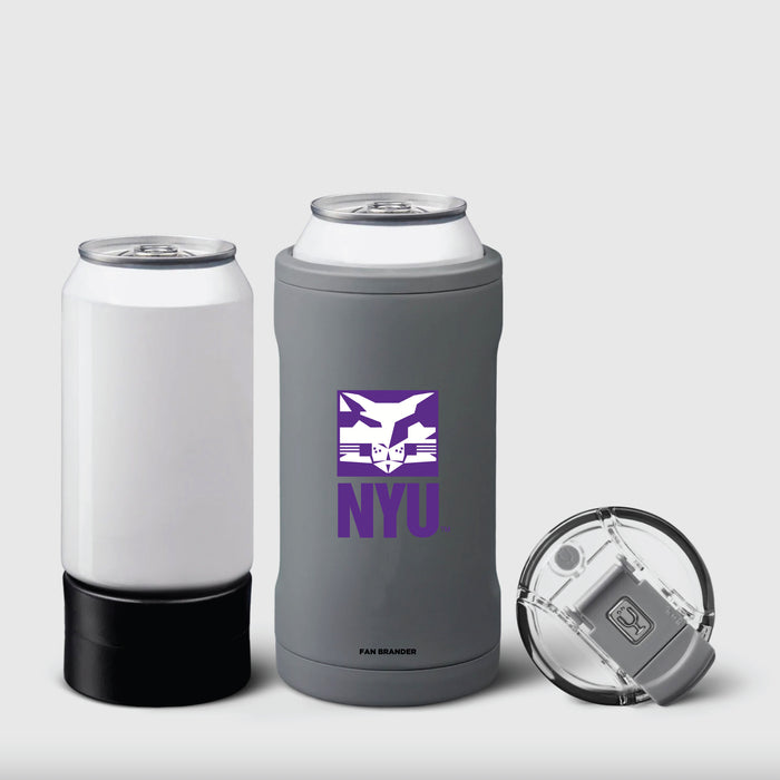 BruMate Hopsulator Trio 3-in-1 Insulated Can Cooler with NYU Secondary Logo