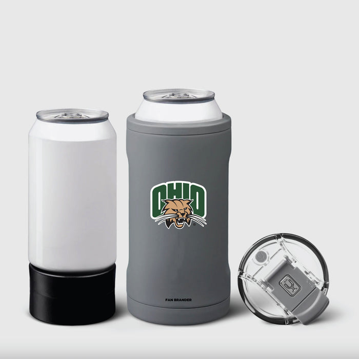 BruMate Hopsulator Trio 3-in-1 Insulated Can Cooler with Ohio University Bobcats Primary Logo