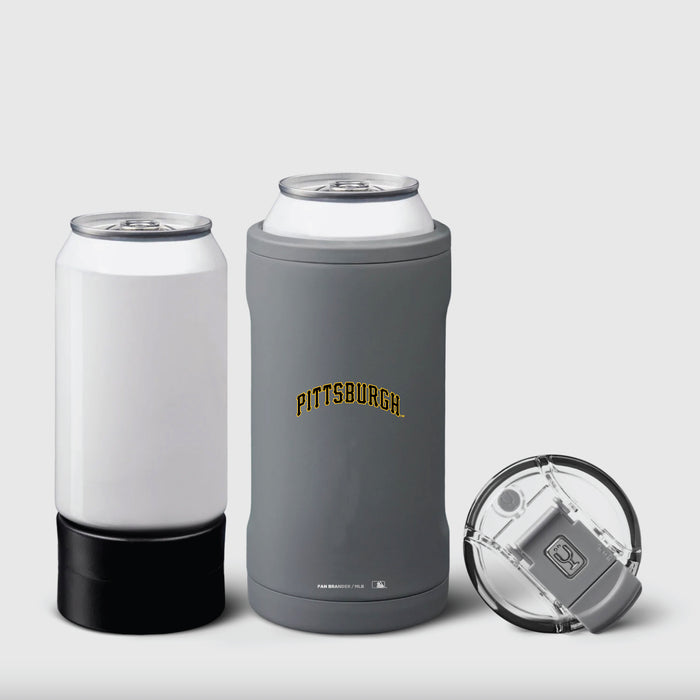 BruMate Hopsulator Trio 3-in-1 Insulated Can Cooler with Pittsburgh Pirates Wordmark Logo