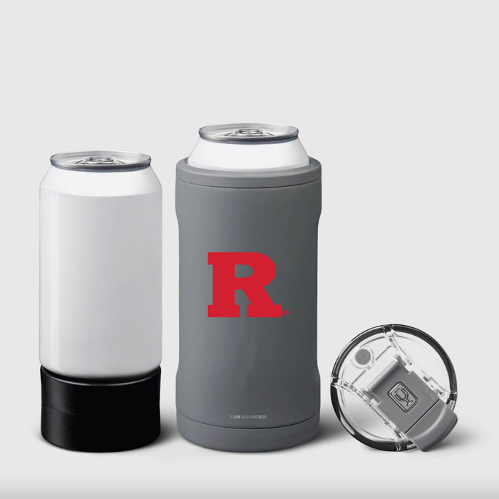 BruMate Hopsulator Trio 3-in-1 Insulated Can Cooler with Rutgers Scarlet Knights Primary Logo