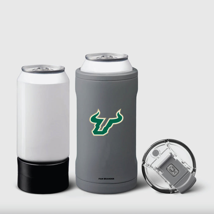 BruMate Hopsulator Trio 3-in-1 Insulated Can Cooler with South Florida Bulls Primary Logo