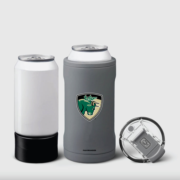 BruMate Hopsulator Trio 3-in-1 Insulated Can Cooler with South Florida Bulls Secondary Logo