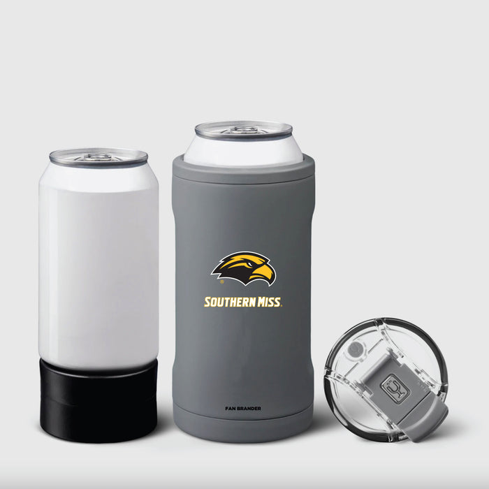 BruMate Hopsulator Trio 3-in-1 Insulated Can Cooler with Southern Mississippi Golden Eagles Primary Logo