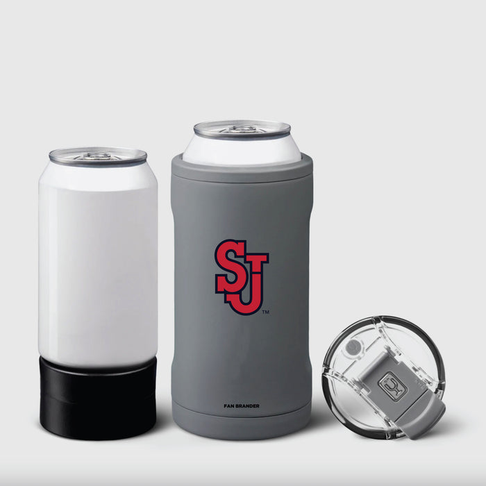 BruMate Hopsulator Trio 3-in-1 Insulated Can Cooler with St. John's Red Storm Primary Logo