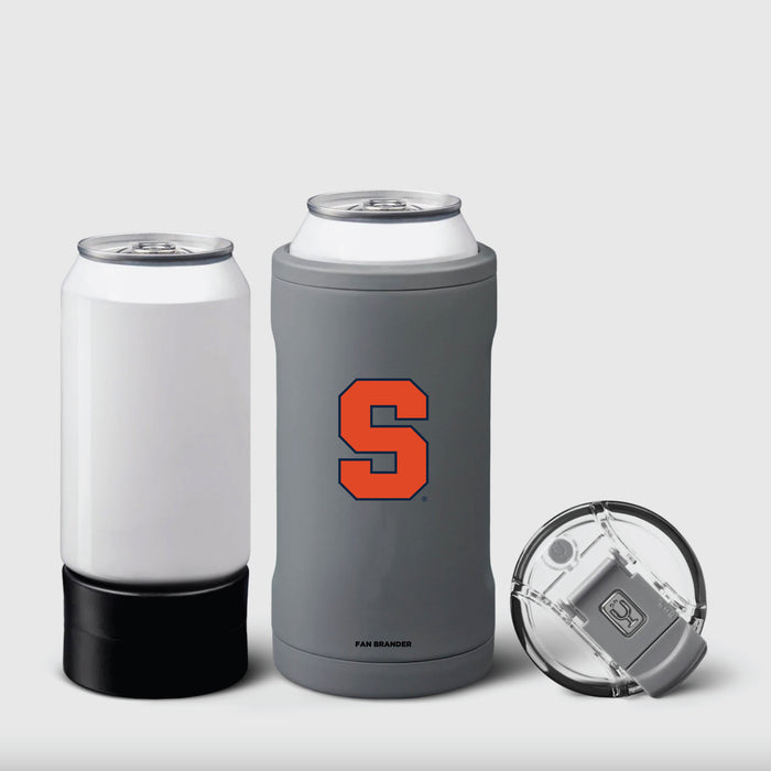 BruMate Hopsulator Trio 3-in-1 Insulated Can Cooler with Syracuse Orange Primary Logo
