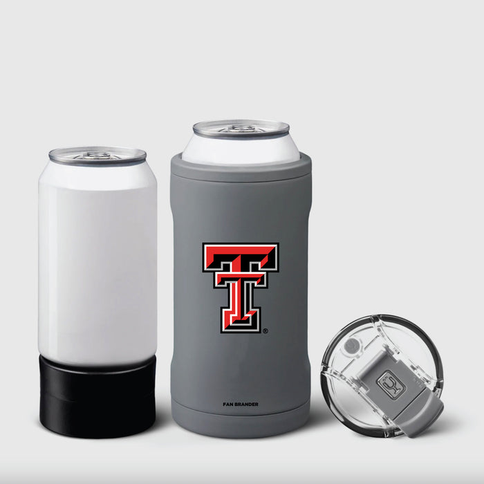 BruMate Hopsulator Trio 3-in-1 Insulated Can Cooler with Texas Tech Red Raiders Primary Logo