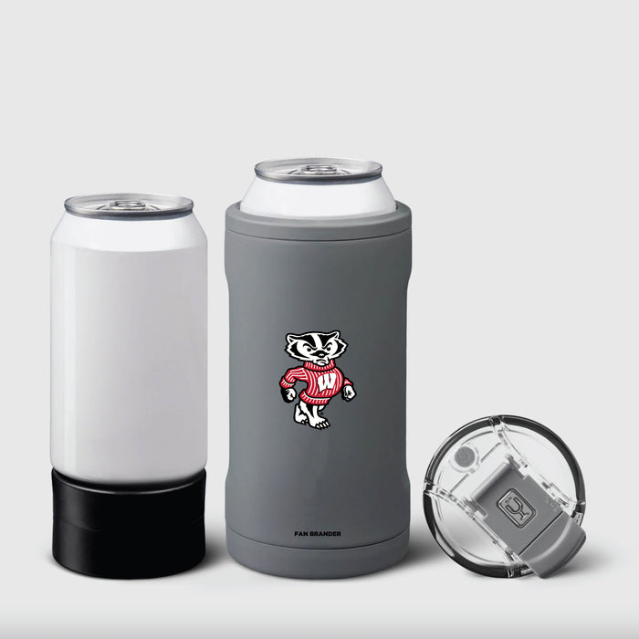 BruMate Hopsulator Trio 3-in-1 Insulated Can Cooler with Wisconsin Badgers Secondary Logo