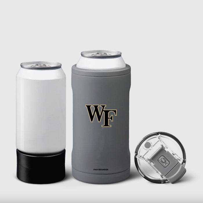 BruMate Hopsulator Trio 3-in-1 Insulated Can Cooler with Wake Forest Demon Deacons Primary Logo