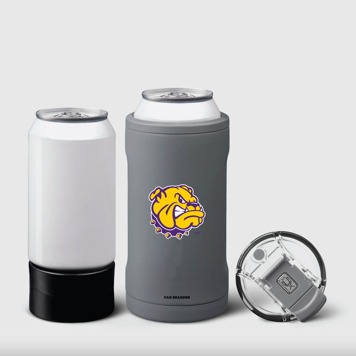 BruMate Hopsulator Trio 3-in-1 Insulated Can Cooler with Western Illinois University Leathernecks Secondary Logo