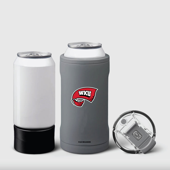 BruMate Hopsulator Trio 3-in-1 Insulated Can Cooler with Western Kentucky Hilltoppers Primary Logo